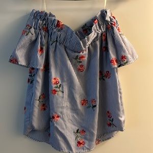 Floral off the shoulder women’s top